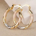 Carys Vintage Textured Hoop Earrings