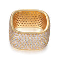 Diana Architectural Square Pavé Ring