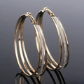 Elegant High-Shine Layered Round Dangles