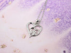 Inolt - Paw & heart necklace in silver