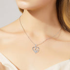 Inolt - Paw & heart necklace in silver