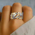 Isadora Radiant Mixed-Tone Sapphire Blue Ring