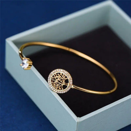 Aura Tree of Life Crystal Cuff