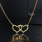 Interlocking Double Heart Necklace