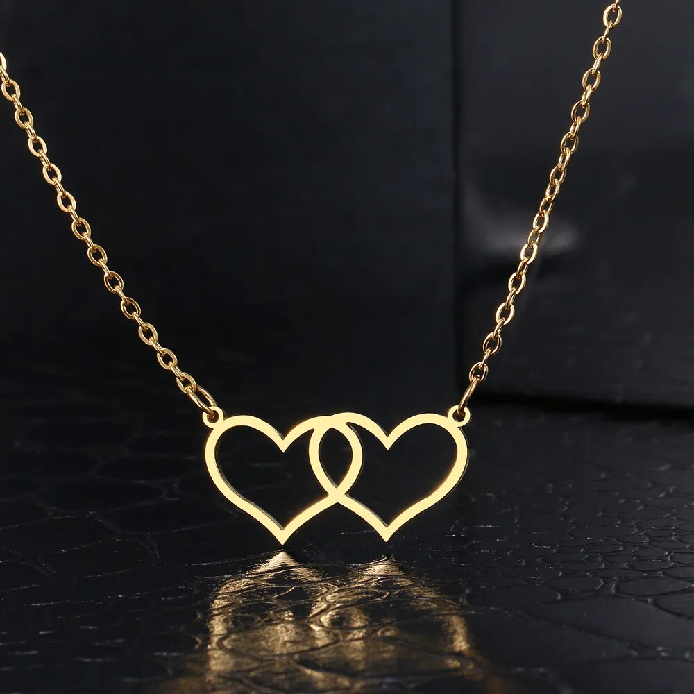 Interlocking Double Heart Necklace