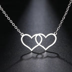 Interlocking Double Heart Necklace