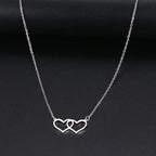 Interlocking Double Heart Necklace