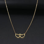 Interlocking Double Heart Necklace