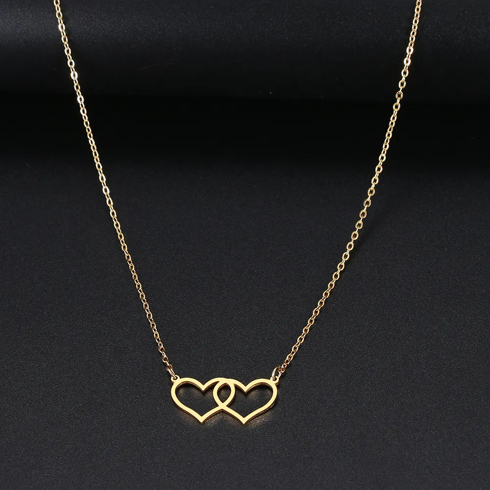 Interlocking Double Heart Necklace