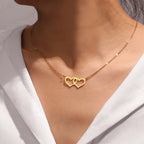 Interlocking Double Heart Necklace