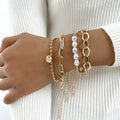 Aria Radiant Pearl & Mixed-Chain Bracelet Set