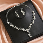 Botanical Flower Necklace & Dangle Earrings