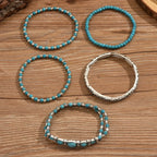 Bohemian Turquoise Beaded Bracelet Set