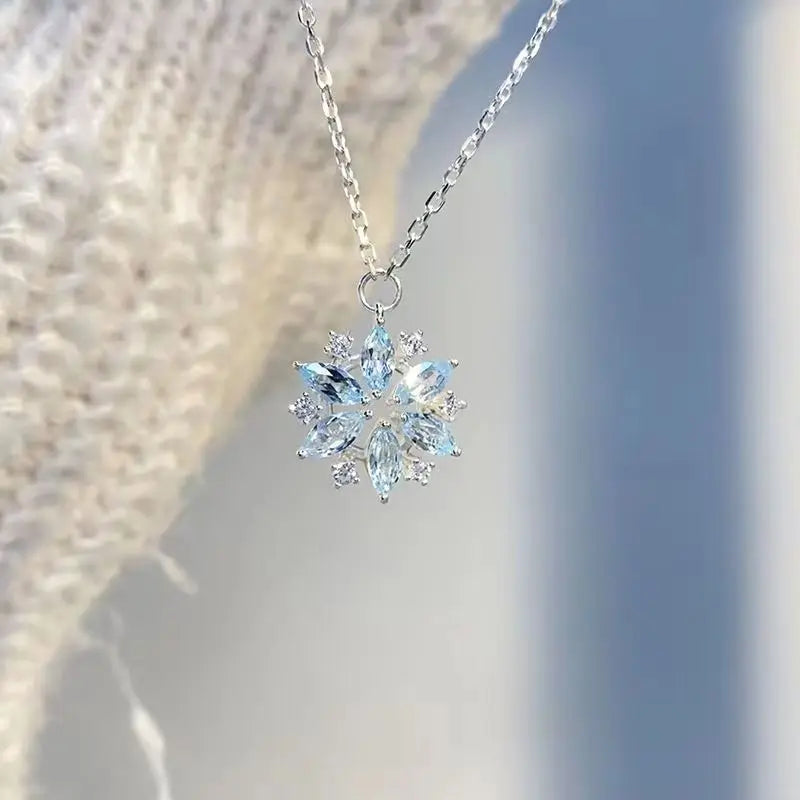 Frozen Zircon Snow Necklace