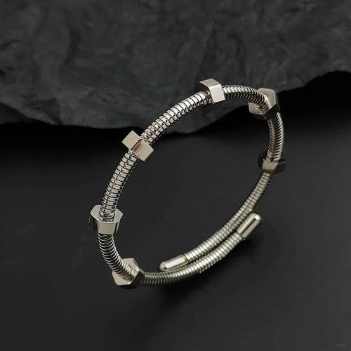 Altair Textured Spiral Wrap Bracelet