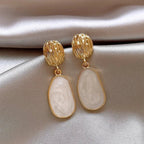 Isola Textured Oval Drop Earrings