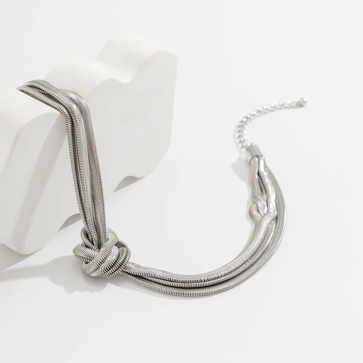 Valentina - Textured Love Knot Necklace