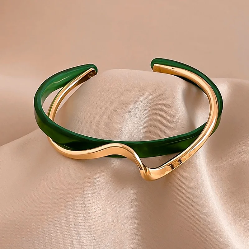 Zariah - Wavy Open Cuff Bracelet