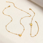 Dainty Heart Pendant Jewelry Set