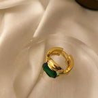 Daisy Green Stone Ring