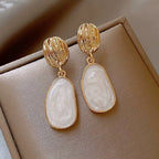 Isola Textured Oval Drop Earrings