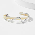 Zariah - Minimalist Undulating Open Cuff
