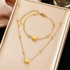Dainty Heart Pendant Jewelry Set