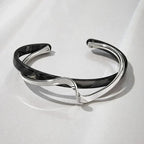 Zariah - Minimalist Undulating Open Cuff