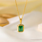 Elise - Royal Green Gemstone Necklace