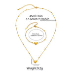 Dainty Heart Pendant Jewelry Set