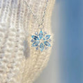 Astraea Radiant Blue Crystal Snowflake Necklace