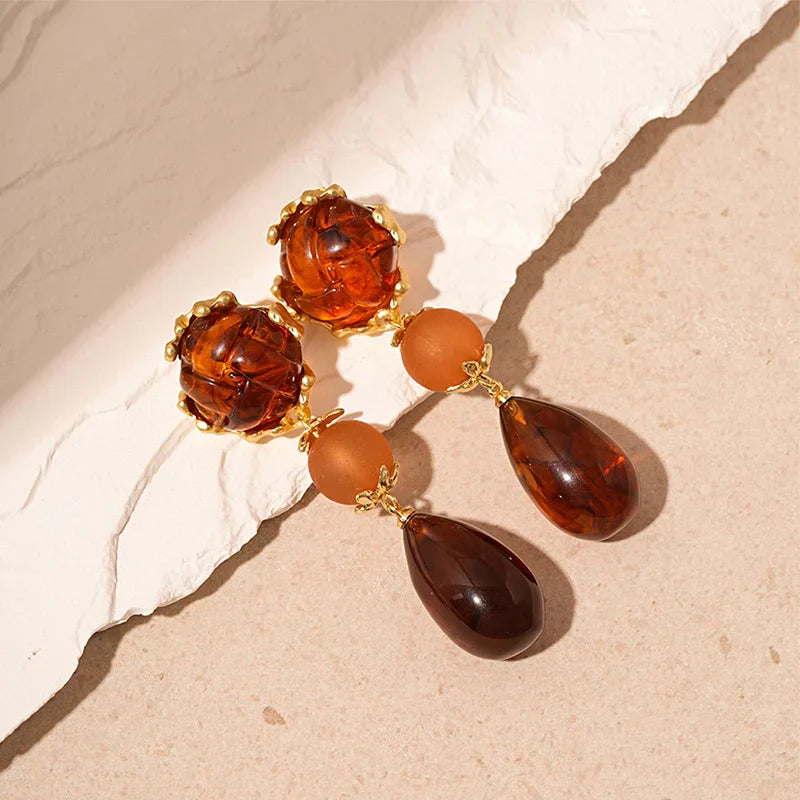 Zhyra - Liquid Metal Teardrop Earrings