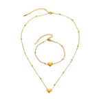 Dainty Heart Pendant Jewelry Set