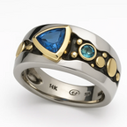 Iris - Abstract Sapphire Blue Gemstone Ring