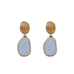 Isola Textured Oval Drop Earrings