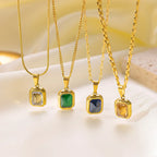 Elise - Royal Green Gemstone Necklace
