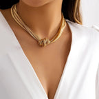 Valentina - Textured Love Knot Necklace