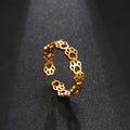 Nevae Paw Print and Heart Bypass Ring