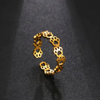 Nevae - Adjustable paw printing ring made of silver and gold