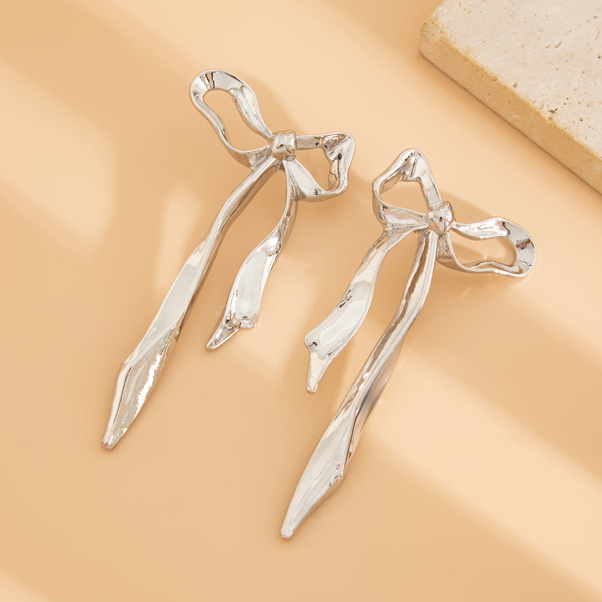 Dainty Ribbon Bow Stud Earrings
