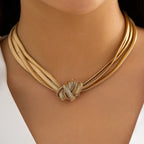 Valentina - Textured Love Knot Necklace