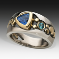 Iris - Abstract Sapphire Blue Gemstone Ring