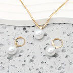 Golden Grace Pearl Jewelry Set