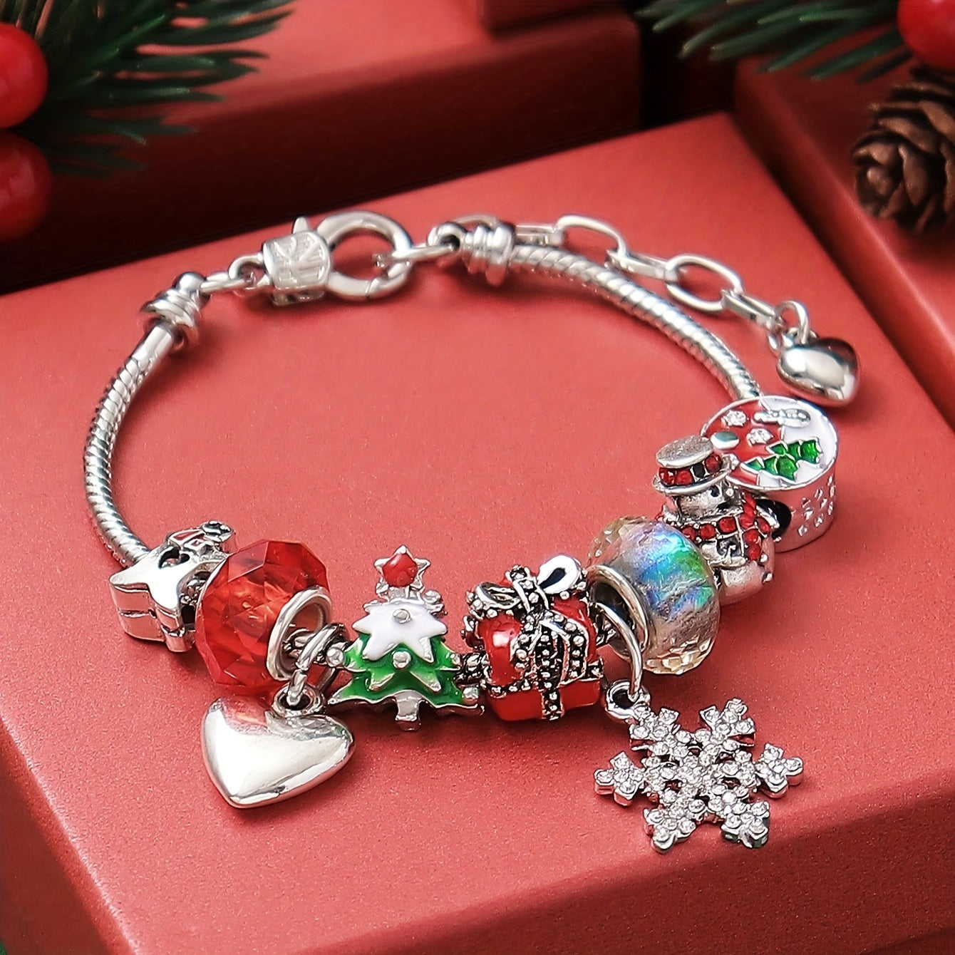 Chic Christmas Charm Bracelet