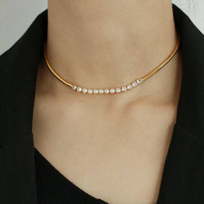 Cubic Zirconia Choker Necklace