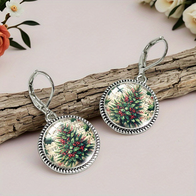 Vintage Christmas Tree Earrings