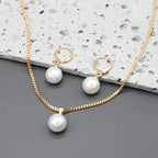 Golden Grace Pearl Jewelry Set