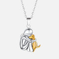 Minimalist Two-Tone Sculpted Figure Necklace