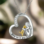 Cantrice - 925 silver necklace with heart & dog motif