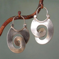 Aurelia Hammered Spiral Hoop Earrings